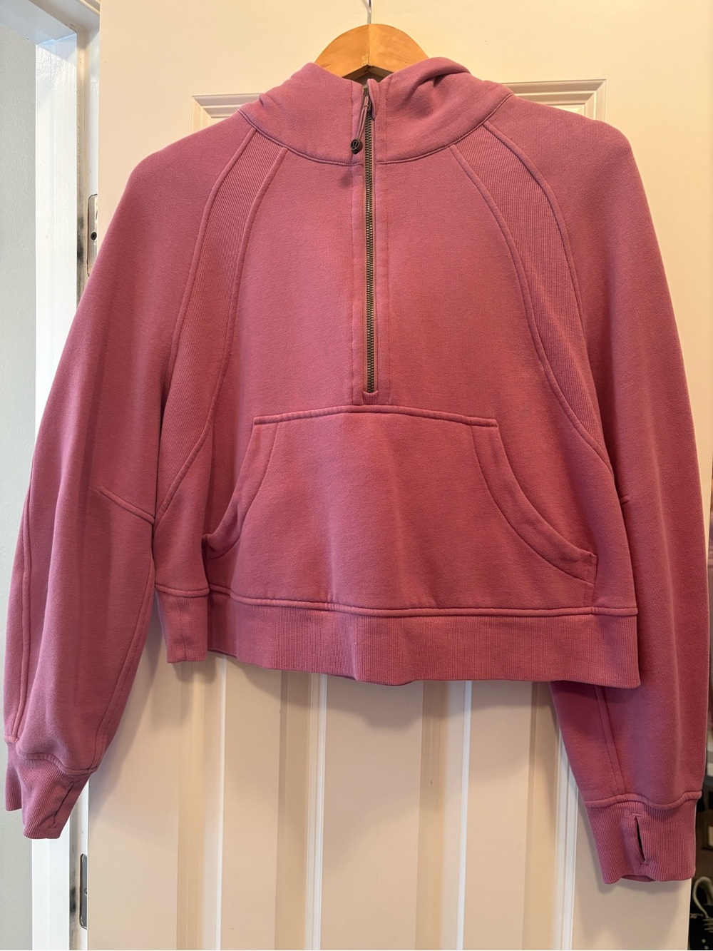 lululemon Scuba Oversized Half-zip hoodie in velvet dust